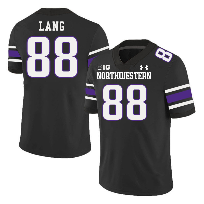 Northwestern Wildcats #88 Marshall Lang College Football Jerseys Stitched-Black